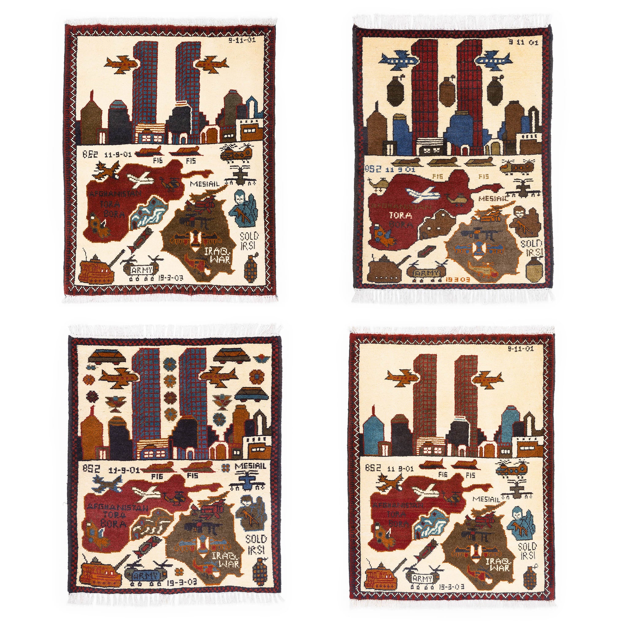 Afghan 9/11 Pattern War Rugs - Image 4