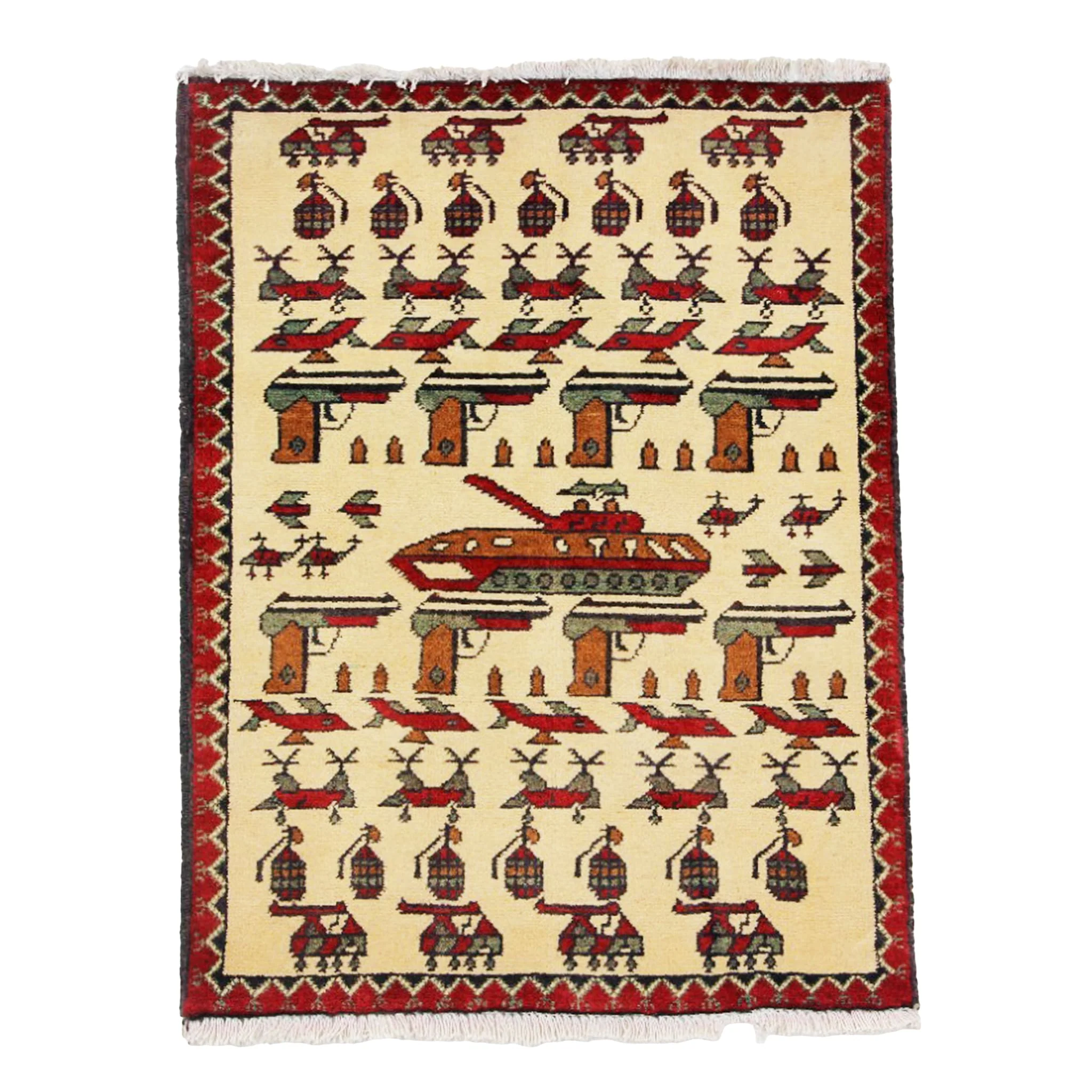 Afghan Arsenal Pattern War Rug - Image 11