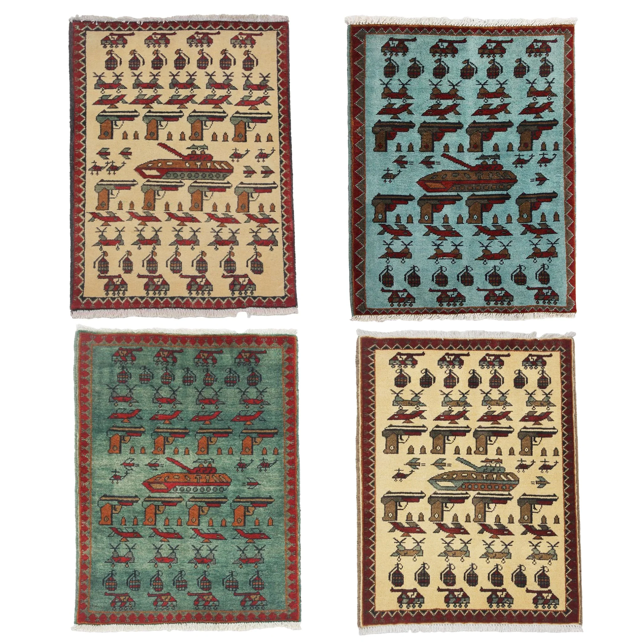 Afghan Arsenal Pattern War Rug - Image 12