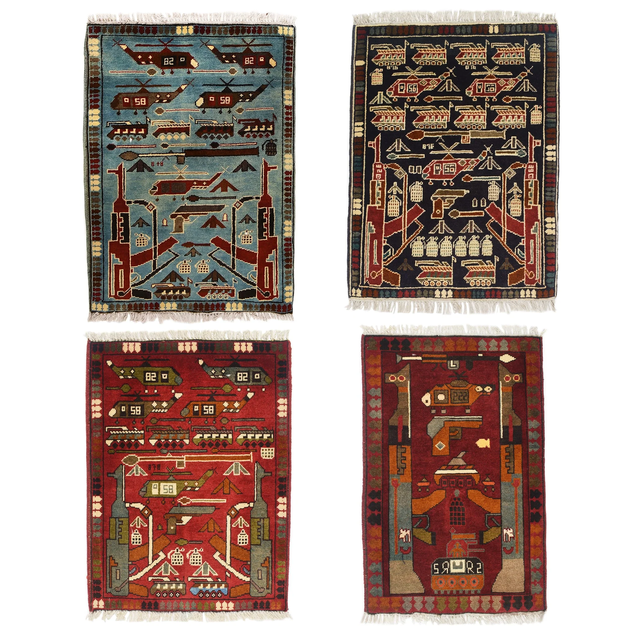 Afghan Arsenal Pattern War Rug - Image 4