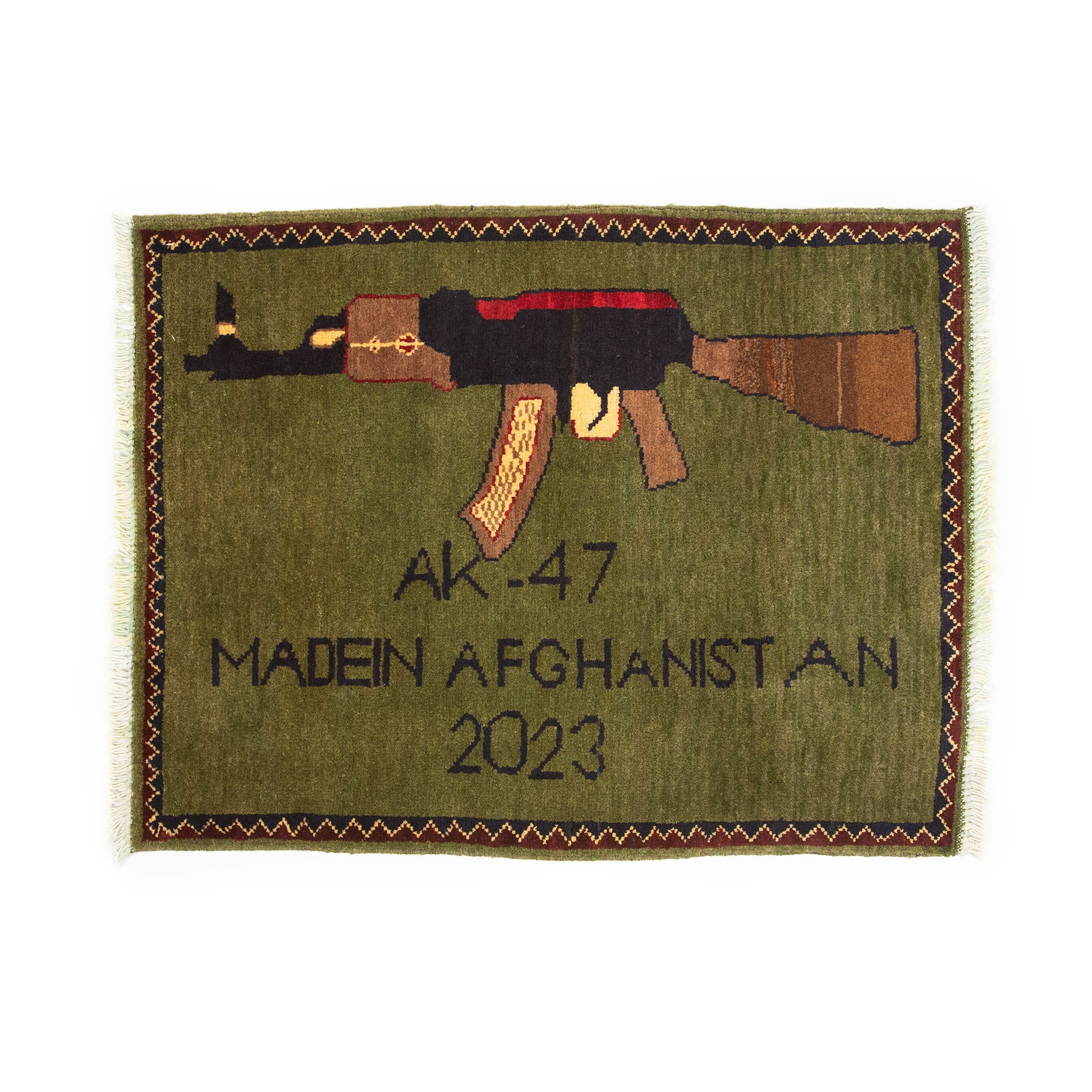 Afghan Arsenal Pattern War Rug - Image 7