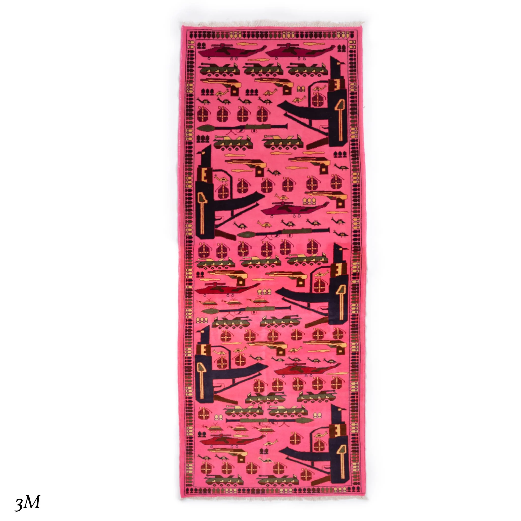 Afghan Large Pattern War Rugs - Image 3