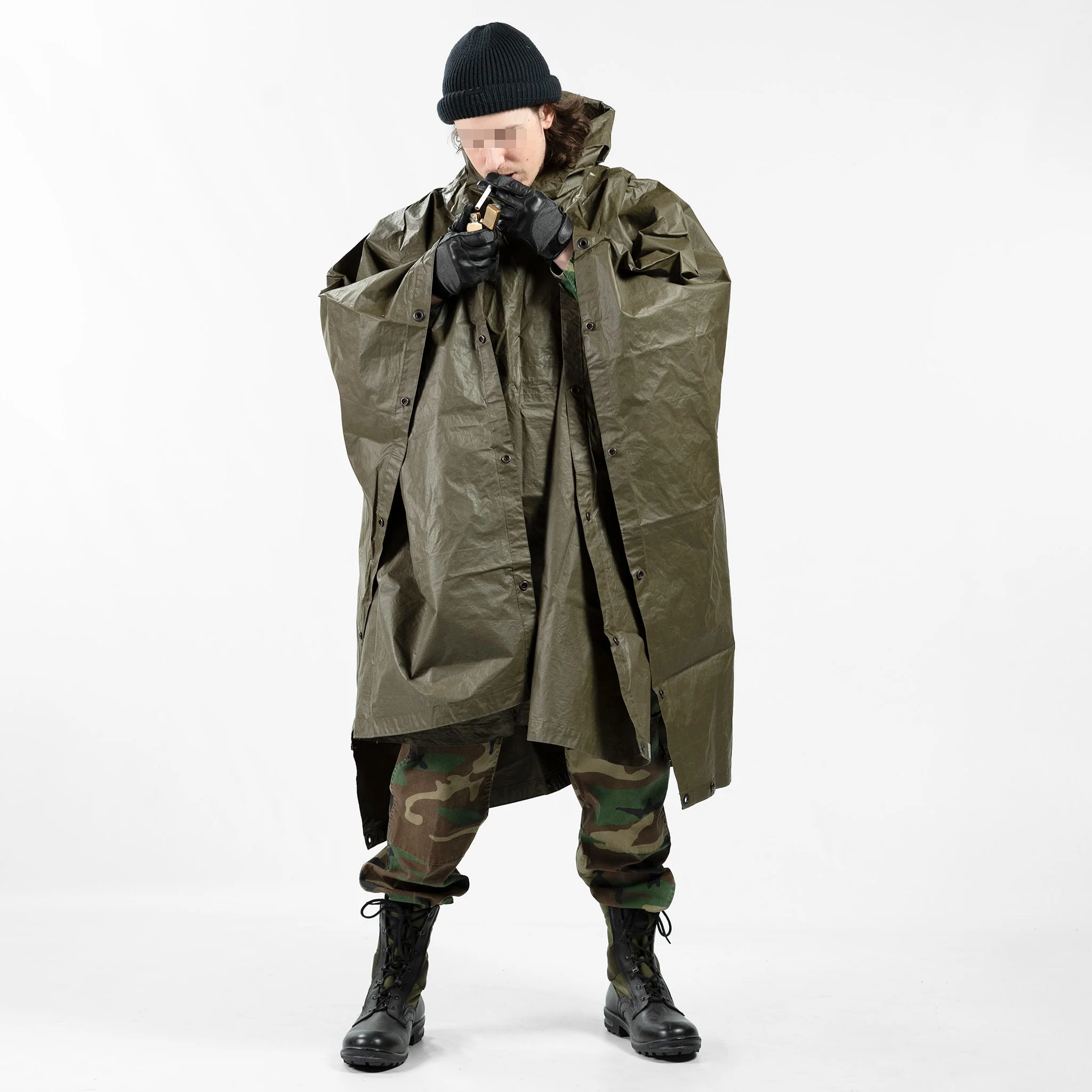 Austrian Olive Drab Nylon Poncho - Image 2
