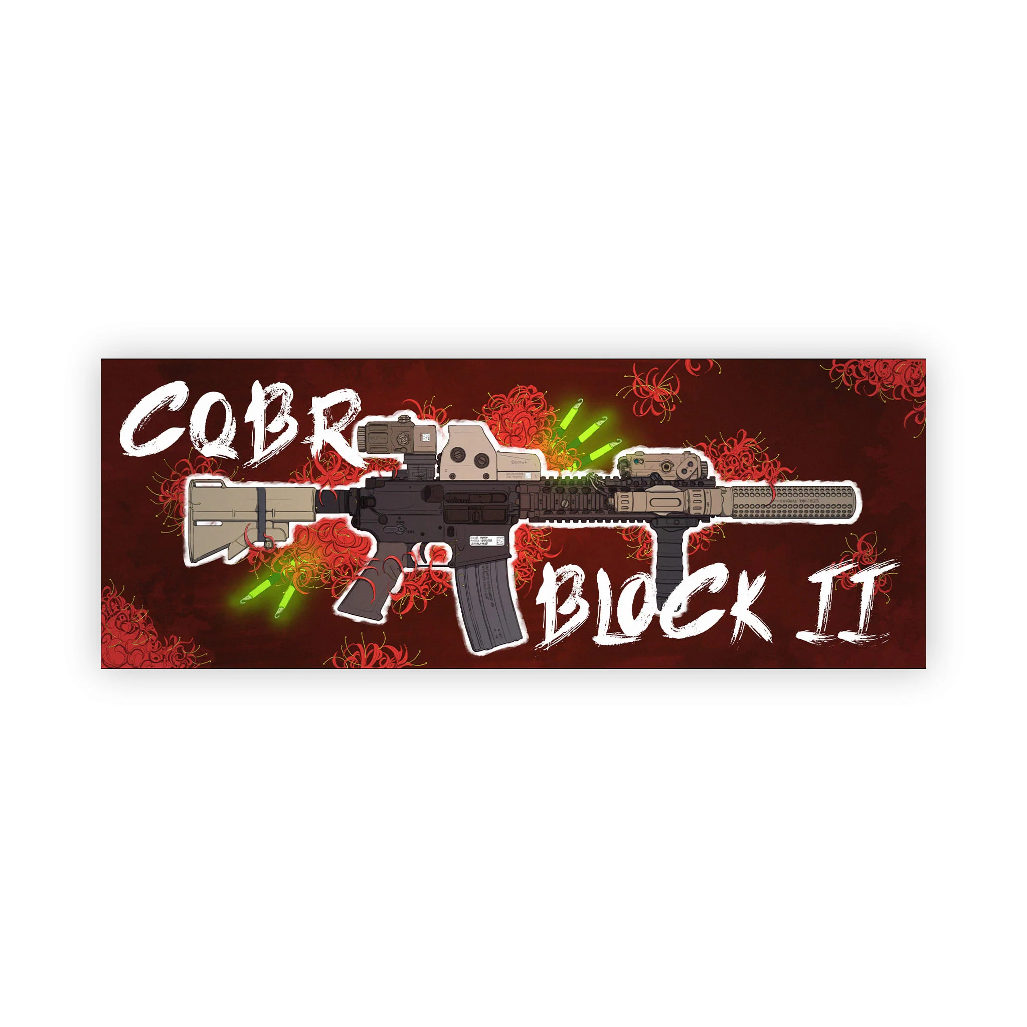 CQBR Rifle Ashen Lilly Sticker