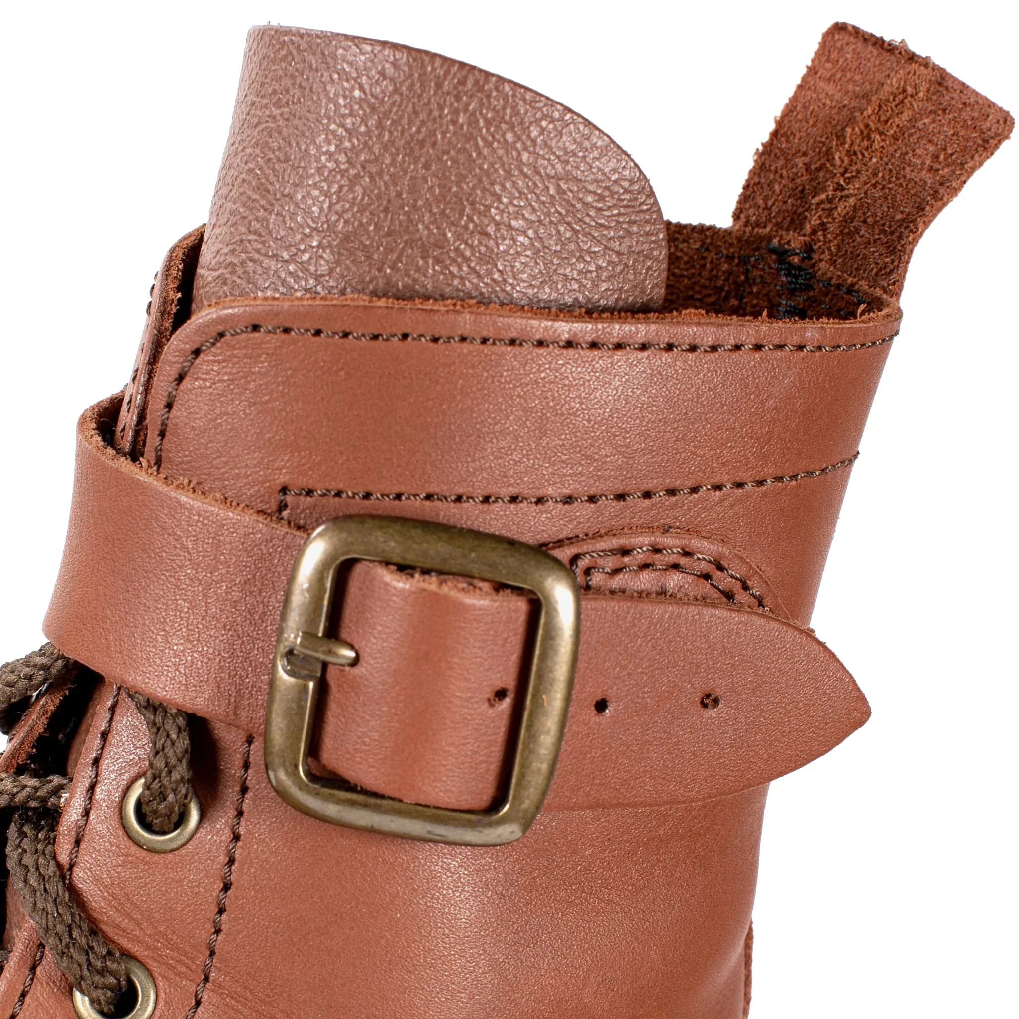 Half Combat Waxi Boot, Cognac Brown - Image 4