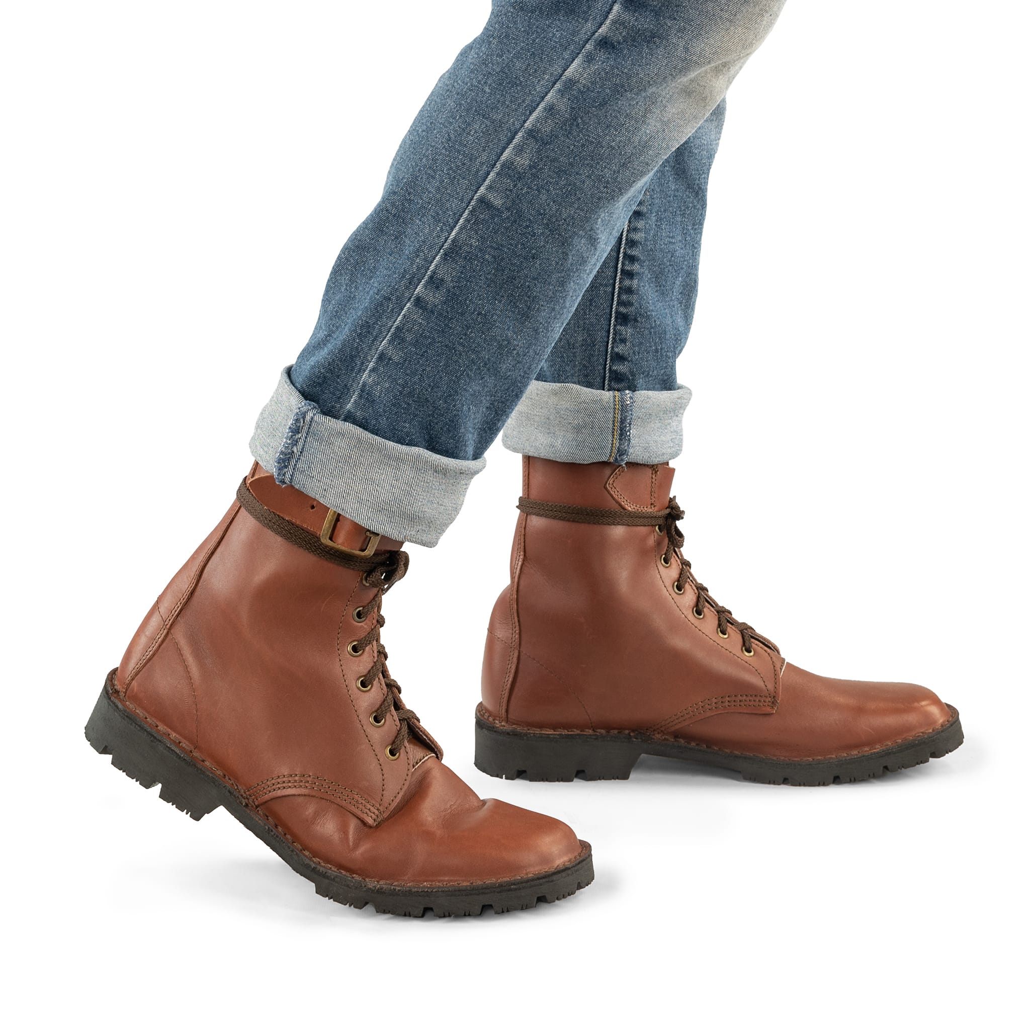 Half Combat Waxi Boot, Dark Brown - Image 5
