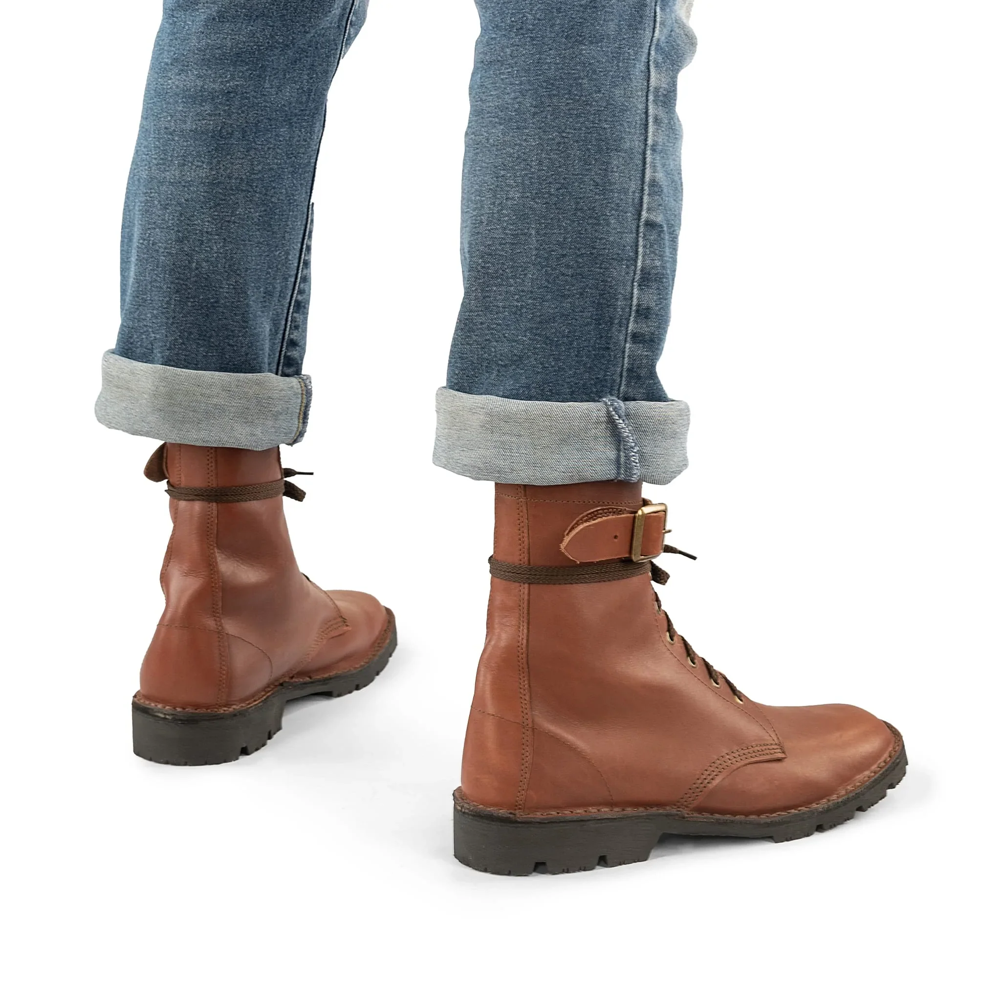 Half Combat Waxi Boot, Dark Brown - Image 6