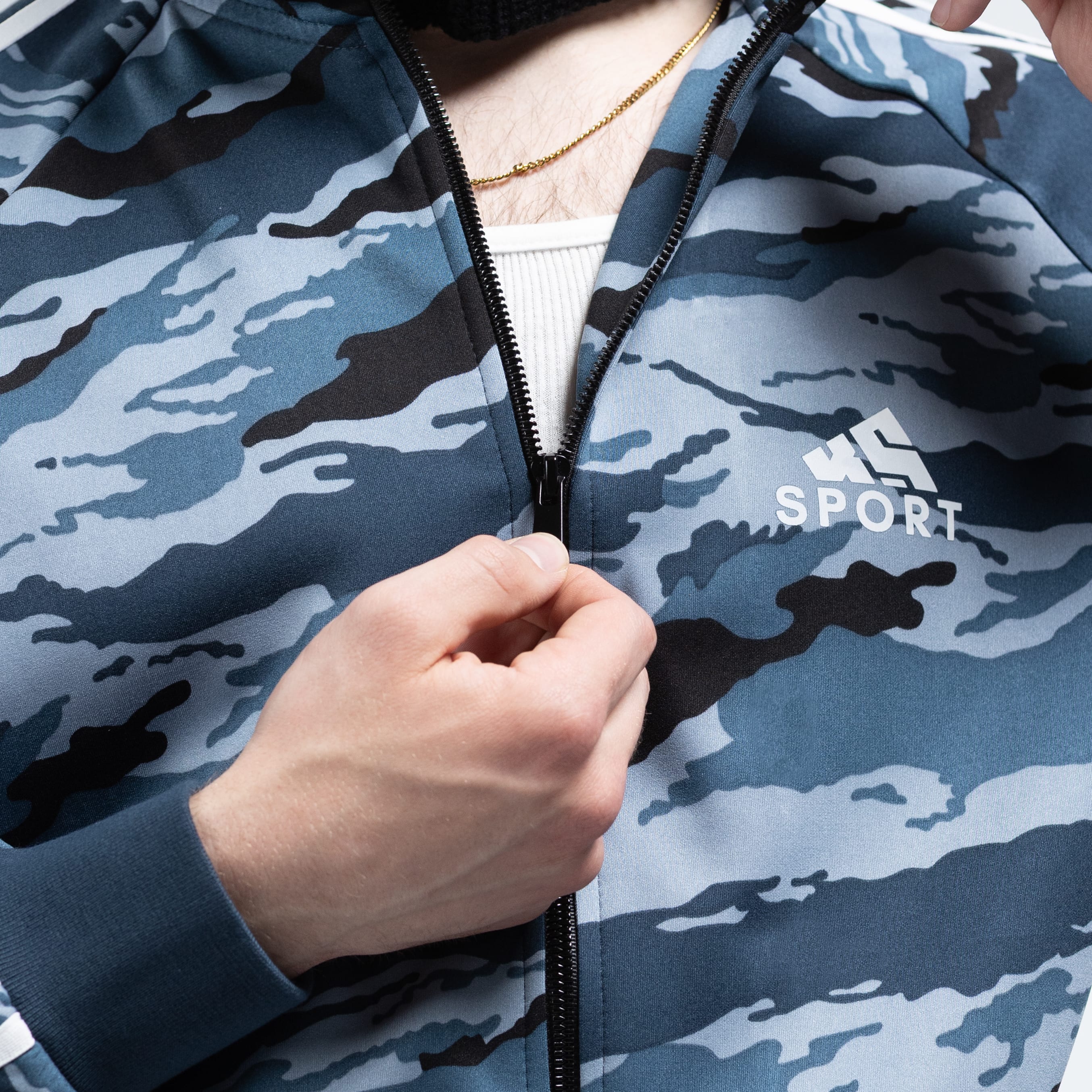 KS Sport Kamysh Blue Tigerstripe Tracksuit - Image 11