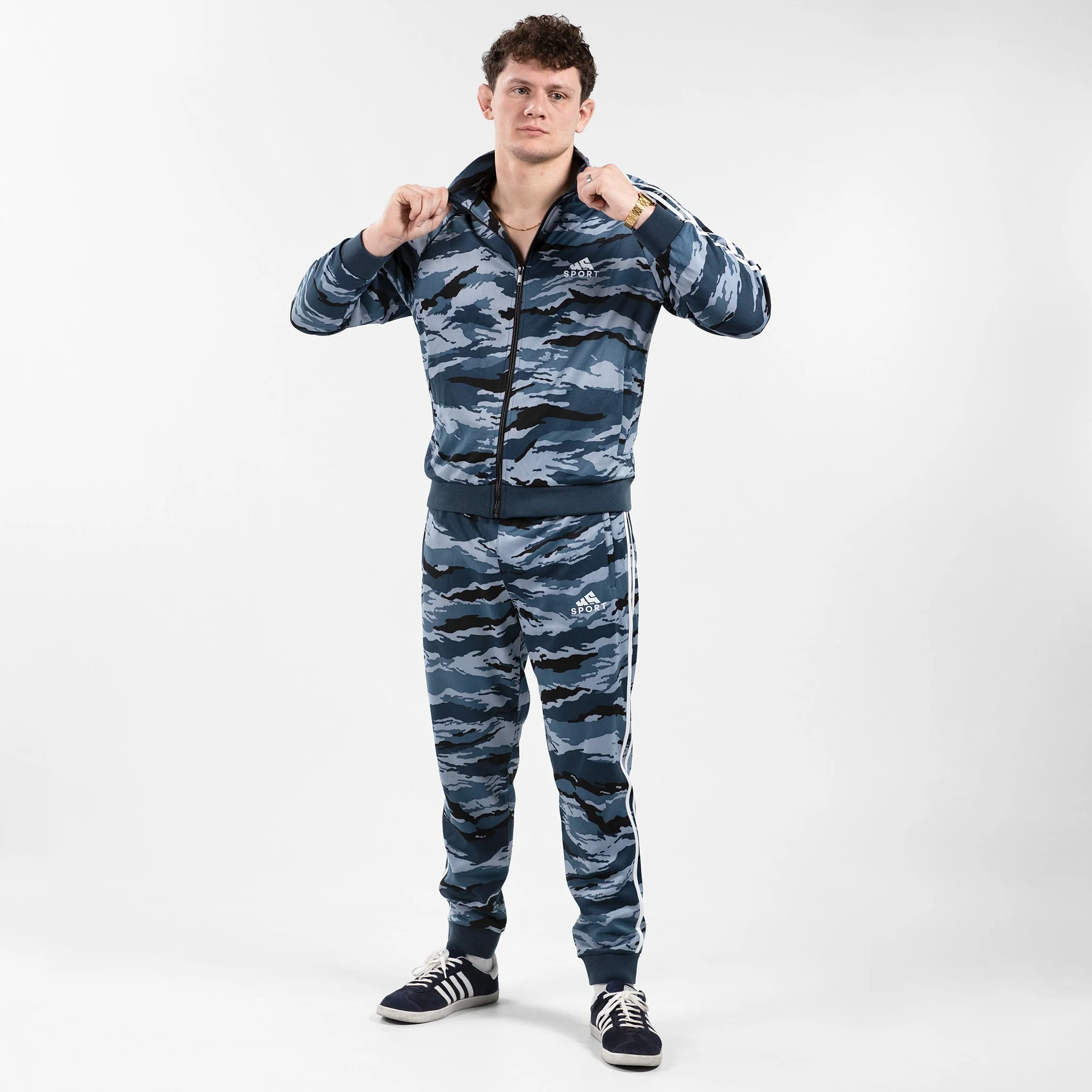 KS Sport Kamysh Blue Tigerstripe Tracksuit - Image 4