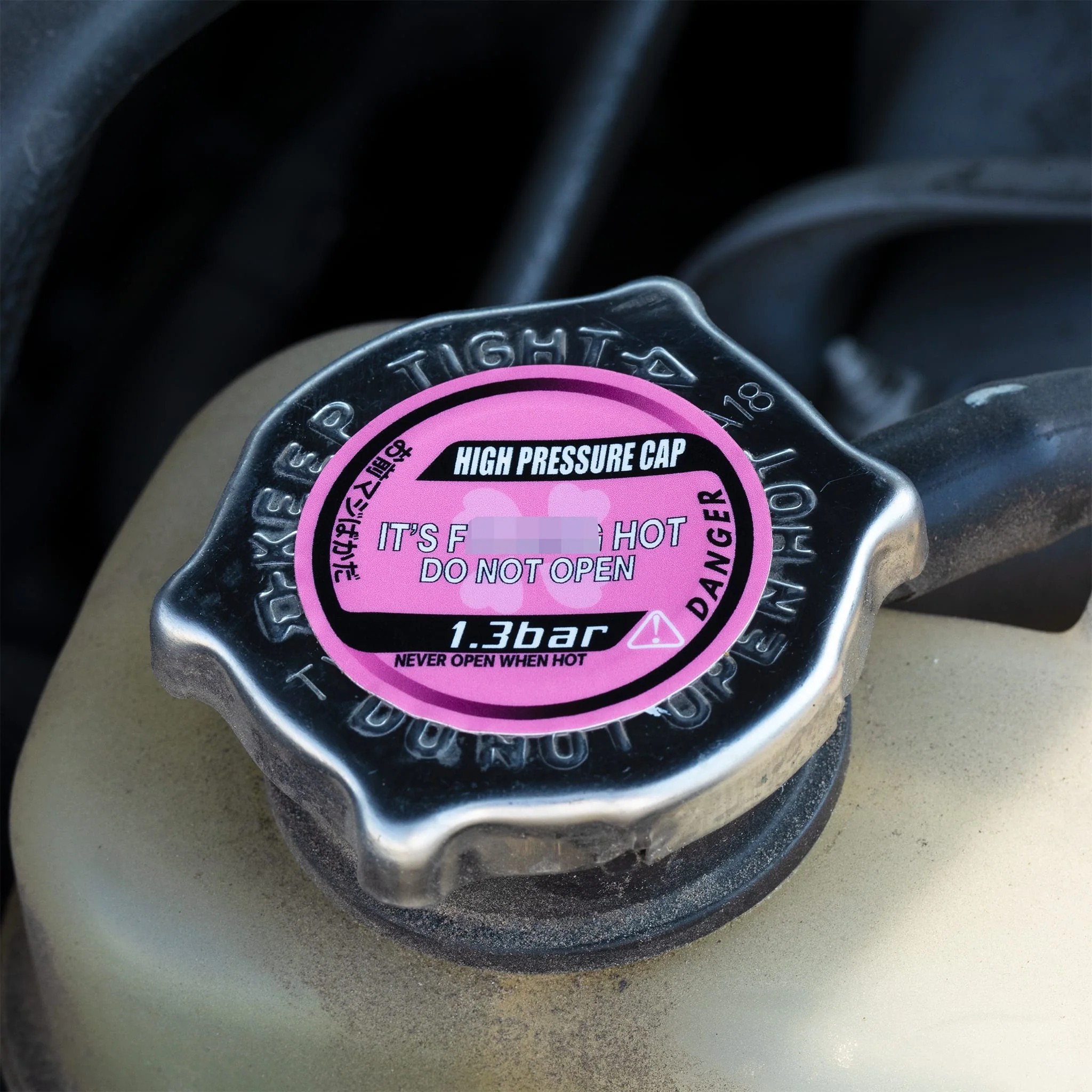 Radiator Cap Warning Sticker - Image 2