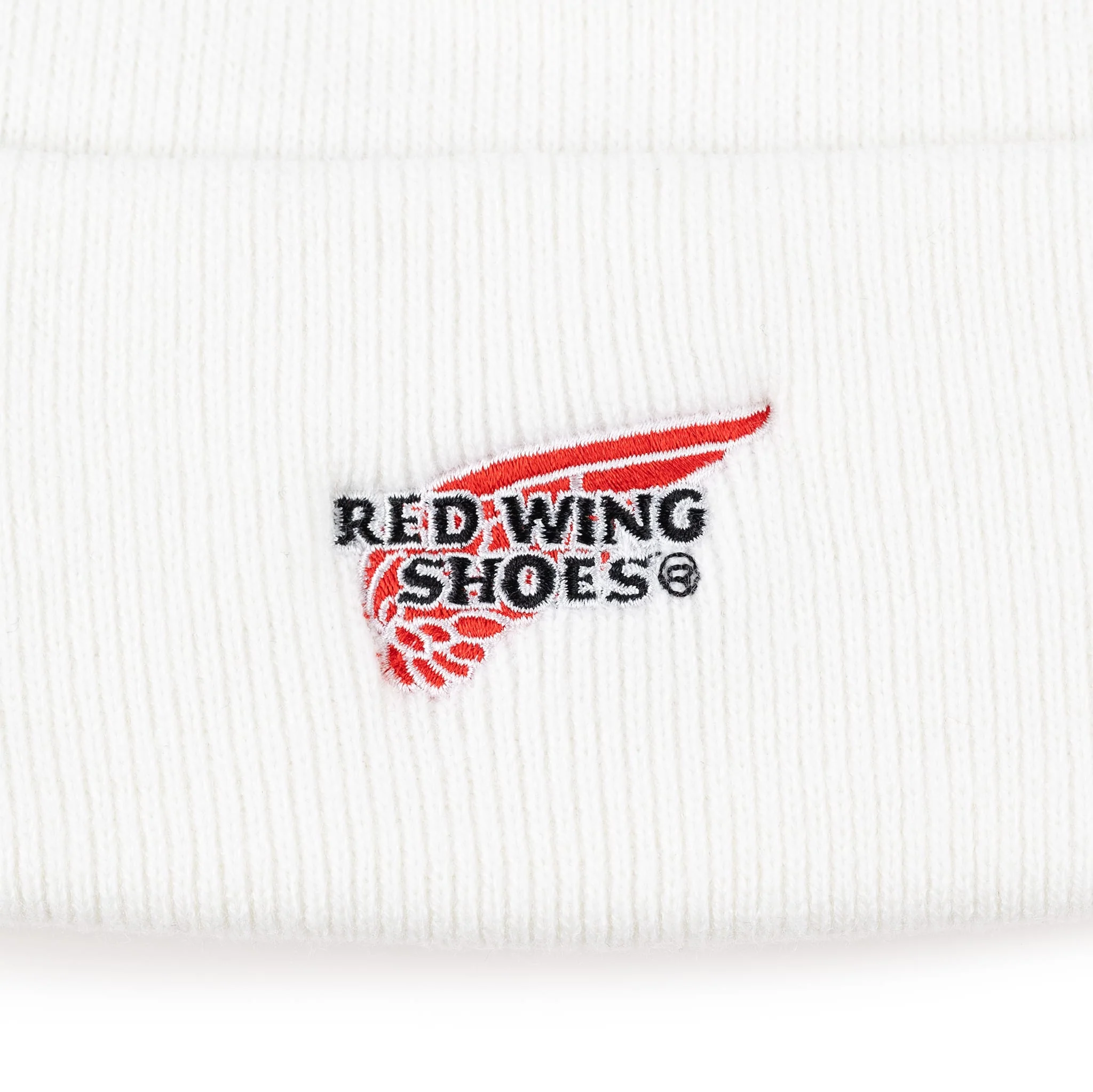 Red Wing Shoes White Beanie - Image 3