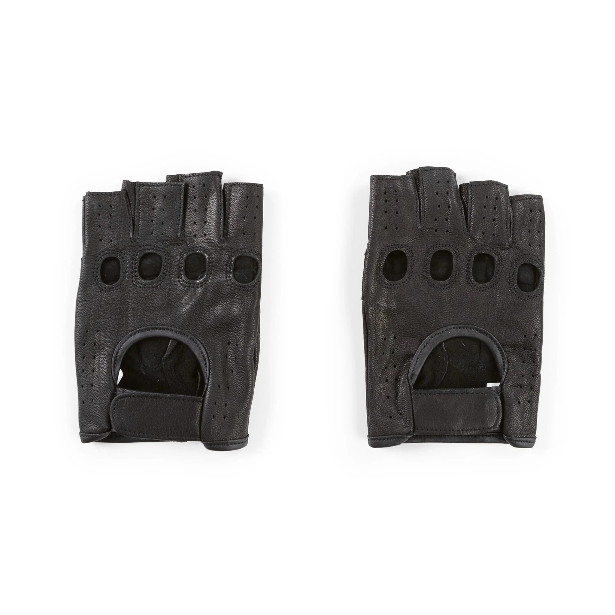 "Vodila" Leather Fingerless Driver Gloves - Image 3