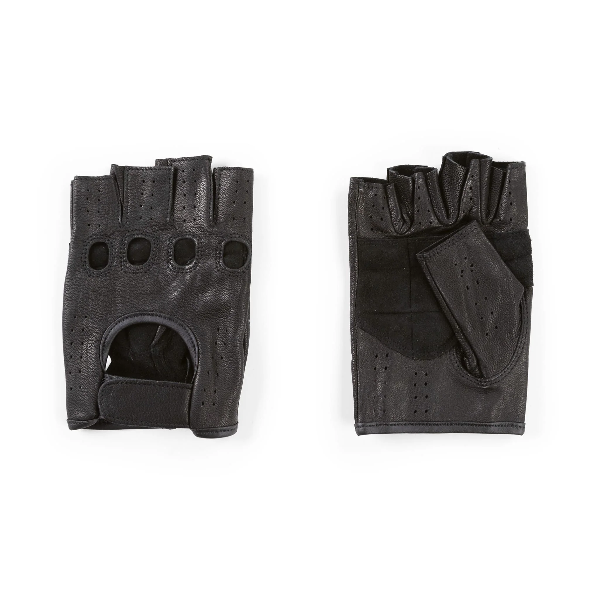"Vodila" Leather Fingerless Driver Gloves - Image 8